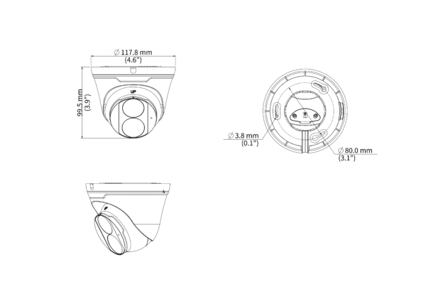 Turret Dome Camera (4MP, Mic, WDR) - Image 4
