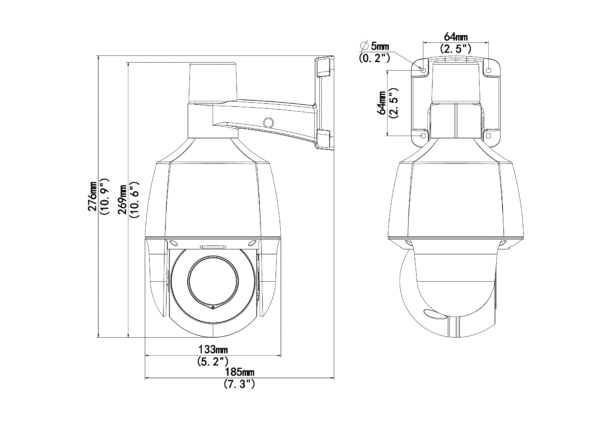 2MP Active Deterrence Mini PTZ (4x Optical, LightHunter, Auto-Tracking) - Image 4
