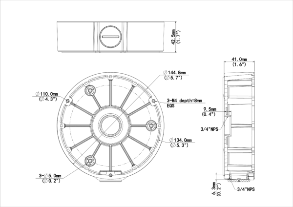4-Inch Fixed Dome Junction Box - Image 4