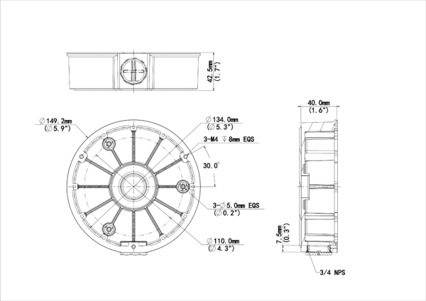 4-Inch Fixed Dome Junction Box - Image 4