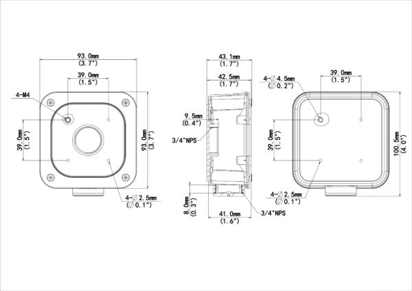 Black Mini Bullet Camera Junction Box - Image 2