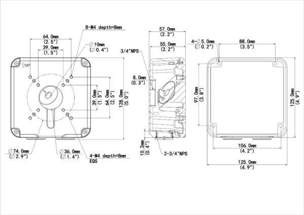 Black Junction Base for Large UNV Bullet Cameras - Image 2