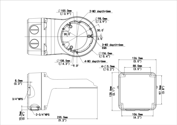 Wall Mount for 3-inch Fixed Mini Domes - Image 4