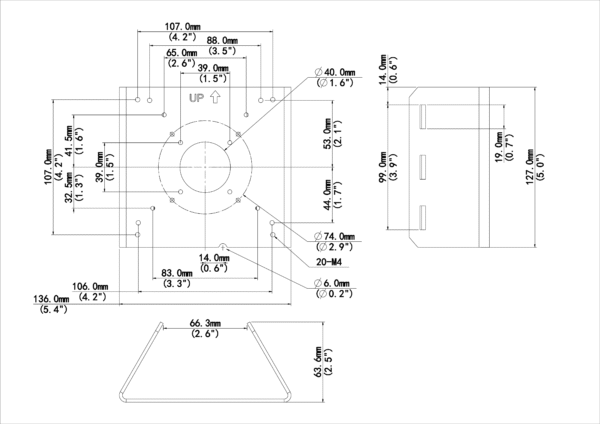 Black Pole Mount for TR-JB07-D-IN and TR-JB06-A-IN - Image 2