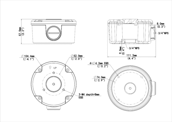 Black Mini Bullet Camera Junction Box - Image 2